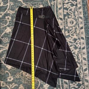 Black Plaid Women's Skirt